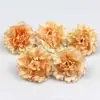 30 piezas de cabezas de flores de rosa artificiales de estilo europeo color champán, materiales DIY para hacer pasadores, marcos de fotos y arreglos decorativos, flores de seda