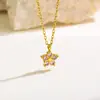Collar Cruz de Lujo Ligero con Diamante de Color Circonia para Mujer, Lujo Ligero de Nicho, Versátil, Moda, Colgante Exquisito, Cadena para Clavícula