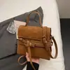 Diseño de Nicho Elegante Coreano Nuevo Bolso Pequeño 2025 Gamuza Simple Estilo Cotidiano Bolso Cruzado para Mujer