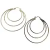 Pendientes Redondos Geométricos de Metal de Tres Capas, Moda para el Trabajo, Pendientes de Aro Lisos Sencillos, Pendientes Elegantes y de Alta Gama Personalizados