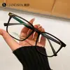 Gafas de Marco Grande de Metal Tr90 con Patillas Metálicas Marco Negro Armazones Ópticos Graduados Se Pueden Personalizar Armazones al por Mayor para Hombres con Caras Grandes