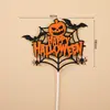 Decoración de Pastel de Halloween Arcilla Suave Figura Linda de Fantasma Ojos Chistosos Perlas de Azúcar Velas de Halloween Toppers Inserts