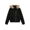 North Boundary Roupa Masculina Estilo Americano Marca Tendência Outono 2025 Nova Jaqueta com Gola de Pelo Removível Jaqueta com Capuz Unissex