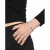 224/225 Pulsera de plata esterlina S925 para mujer, estilo coreano, diseño de nicho ins, minimalista, comodín, textura de línea irregular