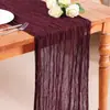 Pano de Queijo Pano Amassado Bandeira de Mesa Estilo Boêmio Toalha de Mesa Transparente Mesa de Doces de Casamento Decoração de Festa Bandeira de Mesa Pano Amassado Bandeira de Mesa