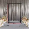 Boda Nuevo Arte de Hierro Geométrico Marco Largo Guía de Carretera KT Soporte de Fondo de Boda Cuadrado Geométrico Decoración de Fondo para Guía de Carretera
