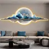 Atacado de Fábrica Iluminação Decorativa para Sala de Estar Atmosférica e Simples Pintura Paisagem Mural Pintura para Pendurar na Parede Atrás do Sofá LED