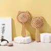 Pente de Massagem com Airbag de Bambu Pente de Meridianos Pente com Almofada de Ar Anti-nós Doméstico Pente para Cabelo Cacheado Pente de Bambu