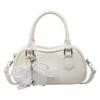 Retro Color Puro Moderno Verano Mujer 2025 Nuevo Estilo Estilo Coreano Bolso Bandolera Bolso Bowling Casual Cruzado Bolso Almohada
