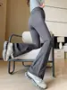 Calça de maternidade levemente flare que não aperta a barriga, novo estilo outono 2026, adequada para mulheres baixinhas, leggings com suporte para a barriga, roupa de outono para maternidade