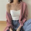 Pintura a óleo Camisola da menina Colete feminino com almofada no peito respirável Desgaste externo Base Wrap Peito Roupa interna Casual Confortável All-match Tube Top