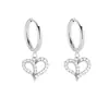 Exquisitos Pendientes de Zirconia, Clips para Orejas para Mujer, Acero Inoxidable, Múltiples Estilos a Elegir, Pendientes Retro Franceses, Suministro Directo de Fábrica