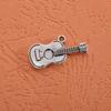 Accesorios de joyería de aleación para bricolaje, material para auriculares de guitarra de música retro de plata antigua