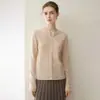 Nuevo Artículo Caliente Otoño/Invierno 2026: Chaqueta Suéter de Punto 100% Cachemir Puro Cómoda de Cuello Redondo con Bordes Enrollados y Cierre de Botones