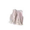 2026 Nuevo Modelo Rosa Niebla Melocotón Estilo Primavera Ropa Infantil Chaleco de Princesa en Rosa Suave para Niñas, Chaleco de Bebé para Abrigo