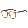 Novas Pernas Elegantes com Textura de Madeira Retrô, Anti-Luz Azul, Podem Ser Equipadas com Lentes de Grau, Unissex, Versátil para o Trabalho e Uso Casual