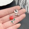 Lujo Ligero Sentido de Gama Alta Serie Blanca K Drop Oil Colgante de Llave Flor Fruta Amor Colgante DIY Collar Pulsera Accesorios