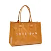 Bolso Tote Estilo Minimalista Retro, Bolso de Mano de Gran Capacidad en Papel Dupont, Bolso de Hombro Versátil Casual con Letras para Compras