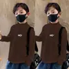 Y2138 # Camiseta Térmica de Base Masculina Outono e Inverno Quente Meia-Gola Alta Infantil para Crianças Maiores