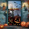 El más vendido de Amazon para Halloween Cubierta de Puerta Calabaza Bruja Decoración Exterior Temática de Terror Tela Colgante Cortina de Puerta de Halloween