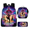 Mochila de liberación rápida transfronteriza de Spider-Man Set de tres piezas Dibujos animados para estudiante de primaria Mochila Escolar Mochila