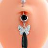 Moda europea y americana personalidad mariposa circonita de pedrería colgante joyería perforada comercio transfronterizo comercio electrónico venta al por mayor joyería