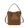Bolsa de Balde Tecida Retro Grande Capacidade 2026 para Mulheres High-End para o Dia a Dia Ombro Único Transversal Bolsa de Mão Bolsa de Nicho