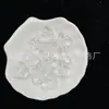 Accesorios de Joyería Hechos a Mano para DIY, Flor Pequeña con Sello Dorado Transparente, Forma de Corazón, Populares en Transmisiones en Vivo, En Stock al por Mayor