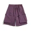 Shorts Ferramentas Americanas Woodpecker Masculino Verão Calça Reta Fina Bolso Grande Casual Solto Tendência