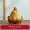 Mascota de Té de Arcilla Púrpura Hecha a Mano al por Mayor Cerdo del Zodiaco Pequeños Adornos de Alta Calidad Accesorios Creativos para Ceremonia de Té Mascota de Té de Arcilla Púrpura Se Puede Conservar