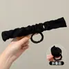 Elástico de Cabelo de Veludo de Alta Qualidade com Pom-Pom, Novo Estilo 2026, Elástico para Coque com Laço, Scrunchie de Ursinho Delicado para Mulheres
