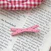 Coração de Menina Rosa Oco Longo Drop Bow Duckbill Clip Ins Bonito All-match Bangs Side Hairpin