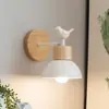 Lámpara de Pared LED Escandinava Creativa Moderna Minimalista Pasillo Dormitorio Habitación Sala de Estar Madera Maciza Pasillo Lámpara de Mesita de Noche para Niños