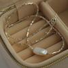 Colar Corrente de Clavícula Choker para Mulheres em Prata de Lei S925 com Pérola Natural Irregular Barroca e Fragmentos de Prata Estilo Moderno