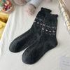 Calcetines Wool Love para Niños de Media Caña Otoño e Invierno Gruesos con Forro Polar Cálidos de Cachemira Lindos de Bambi Calcetines Navideños