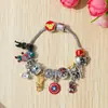 Película de Animación de Dibujos Animados Más Vendida Europea y Americana Transfronteriza Avengers Capitán América Pulsera Panjia Joyería DIY