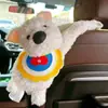 Porta-Lenços para Carro Criativo Fofo Pet Pendurado Caixa de Lenços para Carro Urso de Pelúcia Cartoon Porta-Lenços para Banco Traseiro do Carro