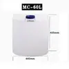 Cubo de Plástico para Piscina, Blanco, Amarillo, Azul 100/200L Cubo Dosificador de Químicos, Cubo Grueso para Mezcla de Químicos