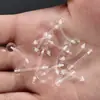 Unhas de Sobrancelha com Haste Suave UV Invisível, Unhas de Sobrancelha Acrílicas Transparentes, Unhas de Lábio Puras Exageradas, Joias Piercing de Moda Transfronteiriça Europeia e Americana