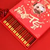 Palillos de Año Nuevo Palillos de Madera para Alitas de Pollo Caja de Regalo 10 Pares Caja de Regalo de Sándalo Rojo Embalaje Año del Caballo Palillos de Madera Sin Pintura Sin Cera