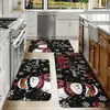 Alfombra Navideña Transfronteriza Amazon Venta al Mayoreo Decoración Nochebuena Tapete de Piso Combinación de Cocina Tapete para Pies Tapete para Puerta de Entrada