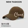 Gorra de Béisbol al por mayor de Estilo Nuevo con Aspecto Desgastado para Mujeres con Circunferencia de Cabeza Grande, Gorra de Moda Versátil para Hombres con Ala Ancha que Hace que la Cara Parezca Más Pequeña, Gorra de Béisbol Bordada