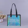 Bolsa de Mano de PVC, Bolsa de Regalo de Plástico Transparente, Bolso para Llevar a Domicilio de Té de Burbujas, Se Puede Añadir Bolsa Láser, Personalizable y Portátil
