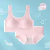 Ropa interior para estudiantes en desarrollo, Ropa interior de seda de hielo para niñas, Ropa interior para niños grandes, Ropa interior para niñas, Sujetador de látex, Ropa interior sin costuras