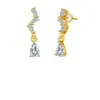 Pendientes Largos Geométricos de Plata de Ley S925 Estilo Europeo y Americano para Mujer, Pendientes Versátiles de Lujo Ligero de Nicho con un Toque de Alta Gama, Accesorios de Oreja de Moda