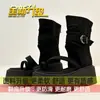 Botas Curtas Modernas Versáteis com Zíper nas Costas Sandálias Romanas que Aumentam a Altura para Mulheres 2026 Novas Botas Romanas de Solado Grosso Retrô de Verão