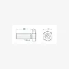 PAX01-M8 M10 M12-L5 L10 L15 Parafuso Sextavado Externo com Furo Passante Rosca Fina Parafuso de Ajuste Oco