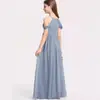 Vestido Chiffon Novo Estilo para Performance de Piano de Meninas, Vestido para Performance de Orquestra, Vestido Longo para Competição de Violino, Primavera