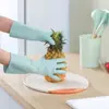 Guantes de Plástico de Goma Impermeables con Patrón Imprimible para Lavar Platos, Limpieza del Hogar, para Mujer