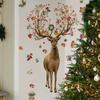 Luces Colgantes de Reno Navideñas Transfronterizas Pegatinas de Pared Decoración Navideña para el Hogar Pintura Pegatinas de PVC Autoadhesivas